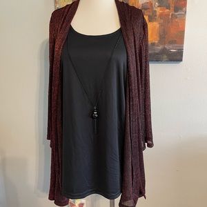 🆕 SARAH MICHELLE Layer Shirt w/ Necklace ~ 2X